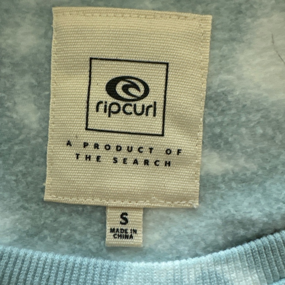 Rip Curl Twin Fin Sweatshirt With Logo and Stiched Sleeving Women Size Small - Picture 4 of 10